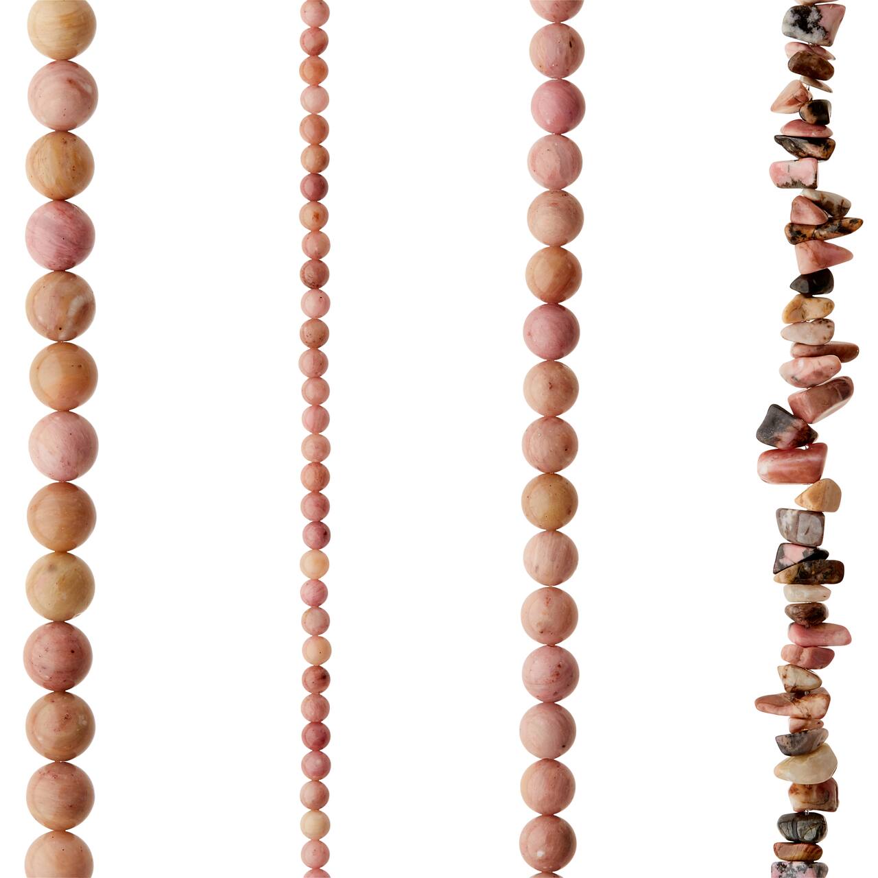 6 Pack: Mauve Rhodonite Semi-Precious Beads Value Pack by Bead Landing™
